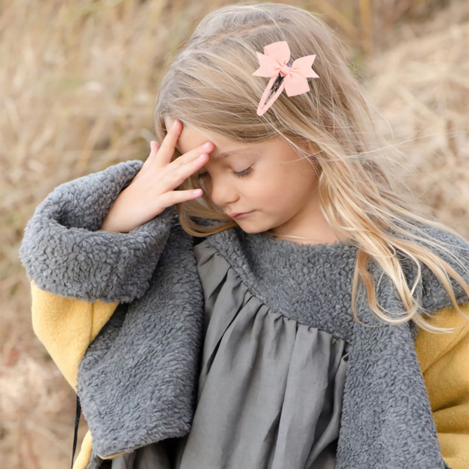 Lot De 20 Barrettes à Cheveux Avec Nœuds Colorés Pour Enfants - Coton Et Lin, Pour Fêtes Et Quotidien - 11