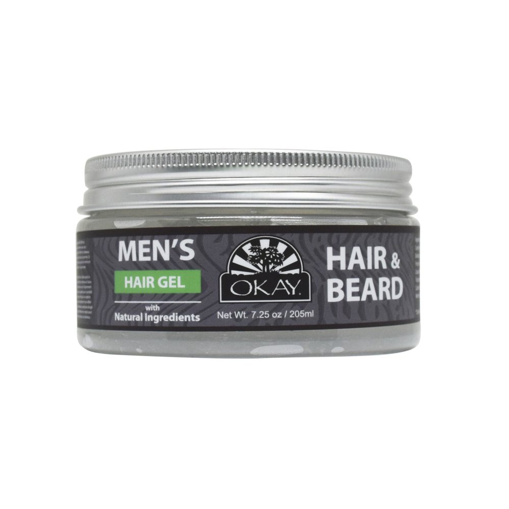 OKAY Men's Hair & Beard Gel with Natural Ingredients 7.25 Oz. Walmart