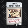 thumbnail image 4 of Men's Mitchell & Ness Kevin Johnson Purple/Black Phoenix Suns Hardwood Classics 1996/97 Split Swingman Jersey, 4 of 4
