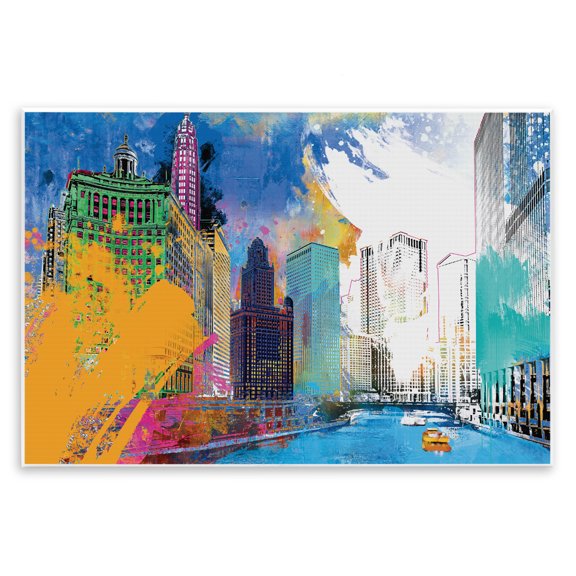 Stupell Industries Industrial Urban City Buildings Collage Wall Plaque Art, 19 x 13, by Porter Hastings