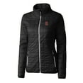 thumbnail image 2 of Women's Cutter & Buck Black Cornell Big Red Rainier Eco Insulated Puffer Full-Zip Jacket, 2 of 3