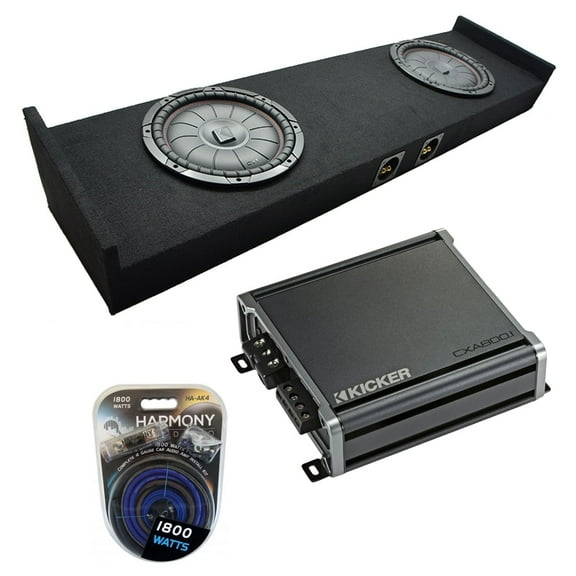 2015 - 2025 Ford F150 Super Crew Kicker CompVT CVT10 Dual 10" Sub Box CXA800.1