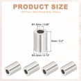 thumbnail image 2 of Uxcell Aluminum Crimping Loop Sleeve Wire Rope Stop Sleeve Round Crimp Ferrules for Wire Rope 0.06 inch, 2 of 7