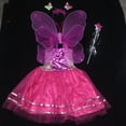 thumbnail image 1 of Disfraz de hada NQ 4 piezas vestido de hada alas de hada varita de hada diadema para niños, 1 of 5