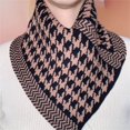 thumbnail image 2 of AWZXDE Women Autumn Winter Warm Triangle Neck Wrap Scarf Set Soft Knit Shawl Fashionable Accessory For Casual Daily Wear Outdoor Coffee, 2 of 3
