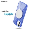 thumbnail image 3 of for iPhone 12/12 Pro Case Clear Magnetic Glitter Compatible with Magsafe, Sparkle Bling Hard Magnet Mag Cover Non-Yellowing, Shiny and Cute Protective Phone Case for Women Girl, Neon Blue, 3 of 14