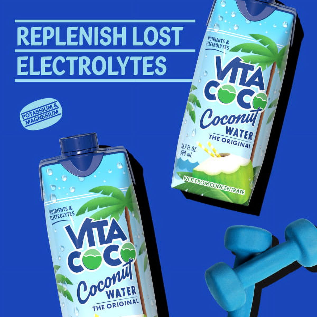 Vita Coco The Original Coconut Water, Nutrients & Electrolytes Rich, Pure, 16.9 fl oz Tetra, 4-Pack - image 4 of 8