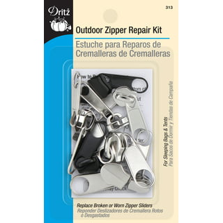 Zipper Repair Kit Solution, YKK 5 Molded Reversible Fancy Pulls Vislon  Slider Made in USA 