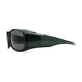 thumbnail image 4 of Polarized 60mm Classic Fit Over Wrap Rectangular Sunglasses Green Black, 4 of 4
