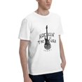 thumbnail image 4 of Men Vintage Rock Guitar USA Flag Graphic T-Shirt, "Rockin' In The USA" Crew Neck Poly Cotton Short Sleeve Patriotic Music Tee, 4 of 8