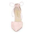 thumbnail image 2 of BLISSFUL STEP Women's Ankle Tie Block Heel Pointed Toe Dress Pumps, 2 of 7