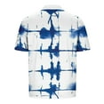 thumbnail image 4 of SGFCWSX Mens Short Sleeve Polo Shirt, Men Tie-Dye Classic Button Placket Collar Comfortable Casual Golf Shirts Light Blue Size L, 4 of 5