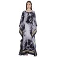 thumbnail image 1 of Moomaya Caftan pour Femmes à Imprimé, Manches Kimono, Sortie de Plage, Robe Caftan, 1 of 6