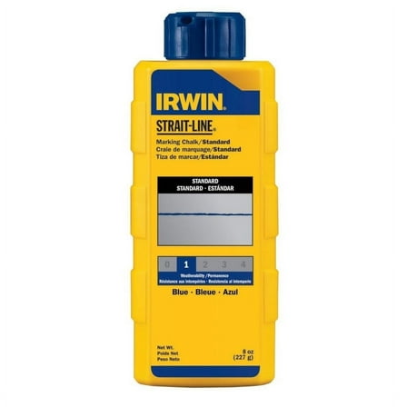 Irwin  Strait-Line  8 oz. Permanent  Marking Chalk  Blue  1 pk