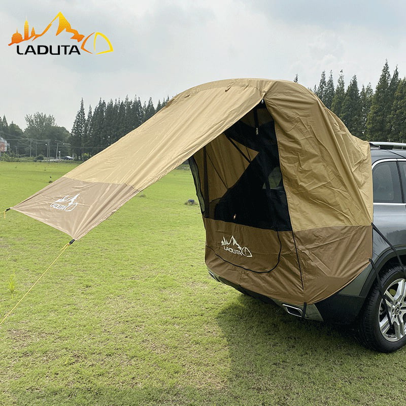 SUV Tent 4-6 Person Universal SUV Camping Tent，Car Awning SUV Tailgate Tent Sun Shelter Camping Outdoor Travel,Includes Rainfly and Storage Bag 8' W x 8' L x 6.5' H CAR Tent,Universal Fit 