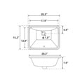 thumbnail image 3 of Ceramic undermount bathroom vessel sink con overflow, rectangle, blanca: 21.7 * 15.7 * 7.9inch/20.3 * 15.2 * 7.9inch, 3 of 8