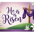 thumbnail image 4 of Religious Easter Themed Banner with Cross Lily Decor Background, Ideal for Church Events Easter Celebrations Photo Backdrops Party Decorations Religious Gatherings, 4 of 8