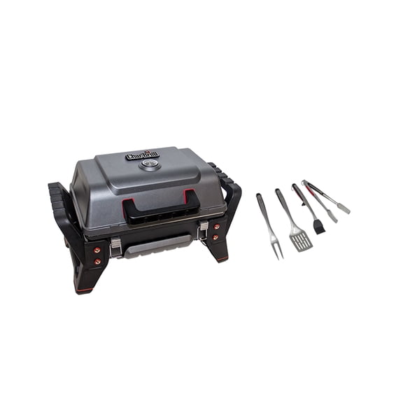 PAQUETE ASADOR DE GAS CHARBROIL X200 + SET DE UTENCILIOS