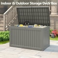 thumbnail image 2 of Bifanuo Heavy-Duty Jumbo Resin Deck Box - 230-Gallon Capacity with Steel Frame. Waterproof, UV-Resistant Outdoor Storage for Patio, Pool & Tools, 2 of 2