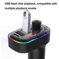 thumbnail image 4 of Binmer Bluetooth 5.0 FM Transmitter For Car,Bluetooth Car Adapter With USB Charging Car Charger MP3 Player,Hands Calling, 4 of 6