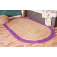 thumbnail image 3 of Chouhan Rugs Natural Jute Purple Bordered Rug Bohemian Rug Decor Rug Handwoven Rug Custom Rug Decorative Rug, 3 of 6