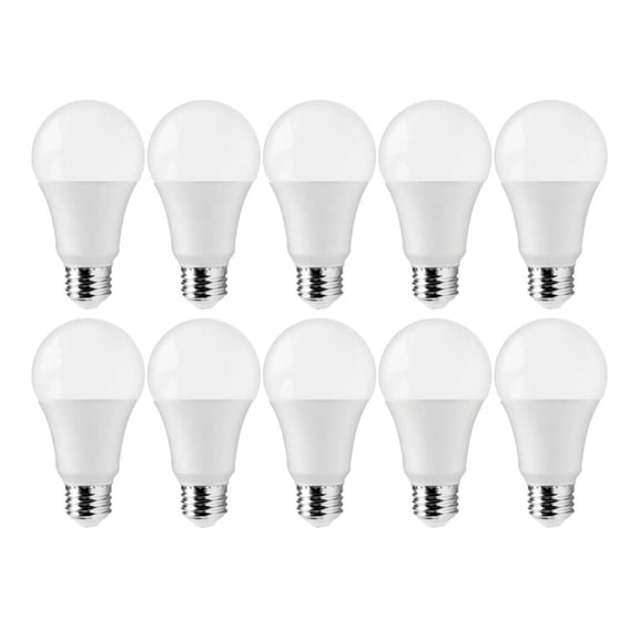 10Pk - 12W A19 LED 5000K E26 Medium base 220 deg. Beam Angle - 75W equiv