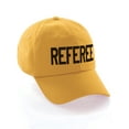 thumbnail image 2 of Classic Referee Hat Premium Cotton Low Profile Unstructured Adjustable Strapback Gold Black, 2 of 3
