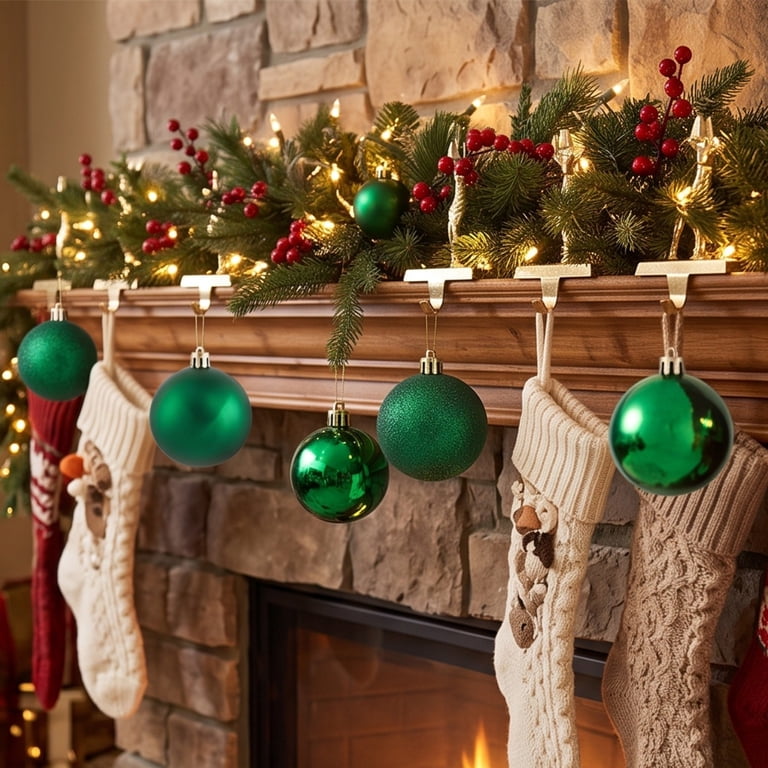 24 Pack Christmas Ball Ornaments, 2.4 Inch Shatterproof Plastic Hanging ...