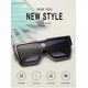 thumbnail image 2 of C1)Sunglasses Sunglasses Men's and Women's European and American Fashion Trend Sunglasses Oversized Square Bold Frame, 2 of 5
