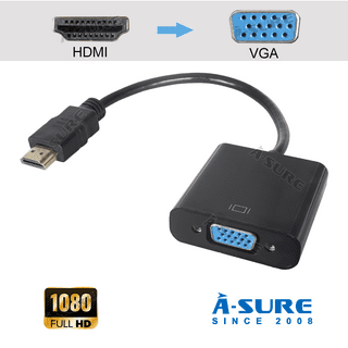StarTech.com VGA to HDMI Adapter with USB Audio - VGA to HDMI Converter for  Your Laptop / PC to HDTV - AV to HDMI Connector (VGA2HDU), Black