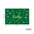 thumbnail image 4 of Amarainy Lucky Clover Green Placemats Set Of 4 For Home Kitchen Table Decor 12x18 inch Linen Table Mats Set Of 4 For Home Kitchen Table Decor 12x18 inch, 4 of 5