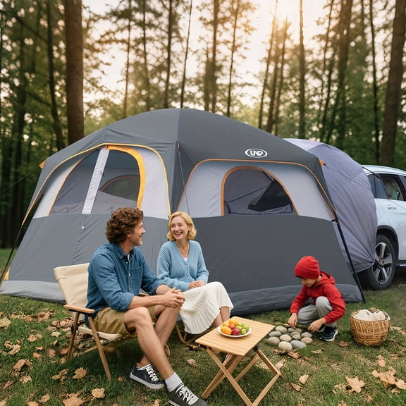6 Person SUV Car Tent, Windproof Waterproof UV Protection Car Connect Tent for Camping