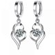 thumbnail image 1 of Pair of earrings heart twisted earrings white copper Xmas, 1 of 3