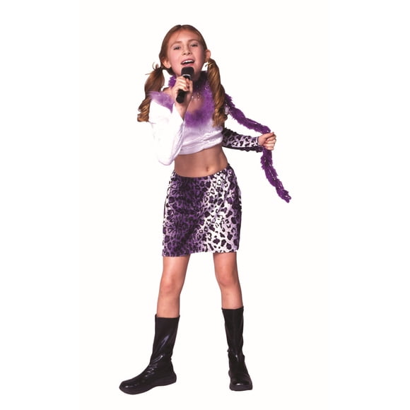 FALDA PÚRPURA DE ESTRELLA DE ROCK-CHD SML RG Costumes 19194-S