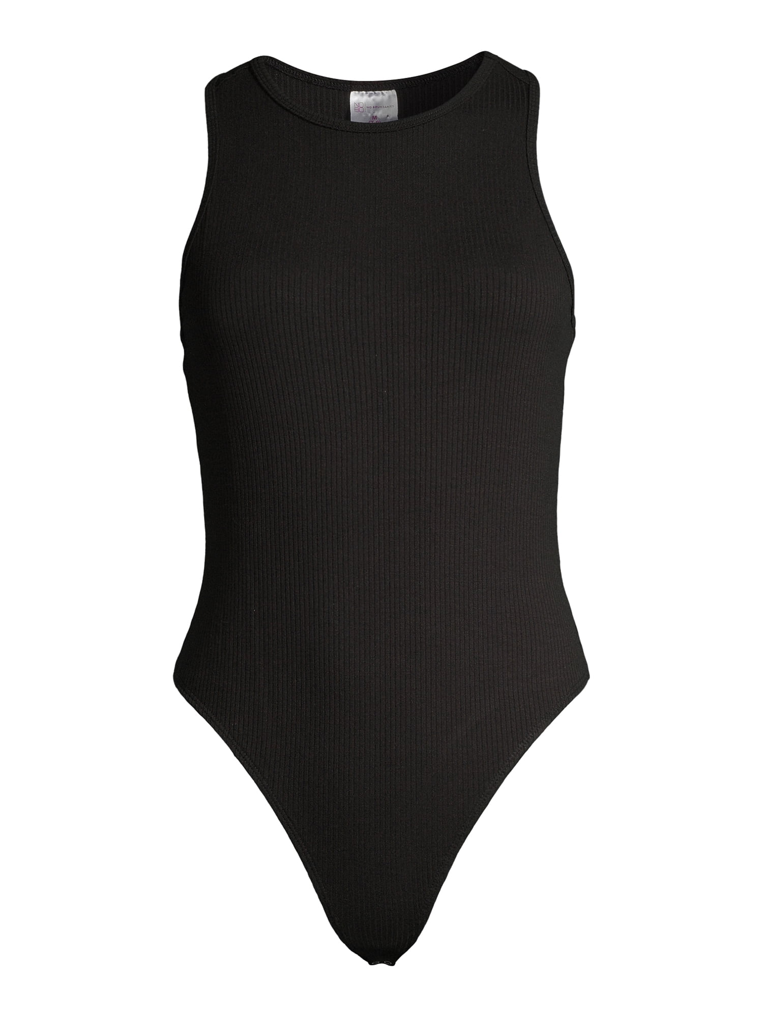 Black High Neck Ribbed Cut Out Bodysuit 1825220 Ht Ml - Buy Black
