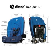 Diono Radian 3R All-in-One Convertible Car Seat, Slim Fit 3 Across, Black