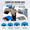 thumbnail image 3 of KFFKFF Cap Heat Press, Quadruple Function Hat Heat Press Machine, 6 x 3in Clamshell Design for Sublimation Transfer, LCD Digital Timer Temperature Control with 4pcs Curved Heating Elements, 3 of 9