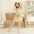 thumbnail image 3 of FORMRS Niños Bathrobe Unisex Hooded Robe Soft Plush Pajamas Sleepwear, Size 7-9T, Geometric Circles, 3 of 7