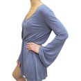 thumbnail image 2 of Womens Casual Stretch Long-Sleeve Plunging Deep V-Neck Romper Playsuit, 2 of 6