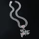 thumbnail image 1 of Colgante de cadena de clavícula para hombre con letras del alfabeto empalmadas con diamantes estilo hip hop, collar con letras cubanas y rompecorazones, 1 of 5