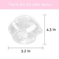 thumbnail image 2 of Cupcake Holders Individual,50 Pc Cupcake Containers Disposable Clear Plastic Single Muffin Dome Holders (white, 50 Pcs), 2 of 5