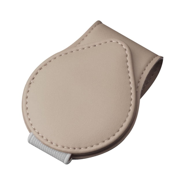 Clip magnético para gafas de sol de coche, soporte de cuero para gafas, accesorio para visera interior de coche, clip de cuero para gafas.