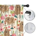 thumbnail image 4 of Blackout Kids Curtains,Pomeranian Dogs and Flowers Childrens Insulated Curtains Set Of 2,Bedroom Essentials,Toddler Room Decor 42x63in(106x160cm), 4 of 4