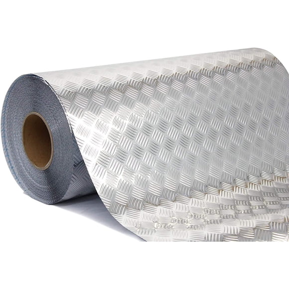 Vinil adhesivo VViViD Industrial Utility Diamond Plate Chrome 5 m