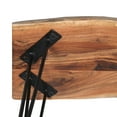 thumbnail image 6 of Alaterre Furniture Hairpin 48 in. Live Edge Bench, Acacia Wood with Metal Hairpin Legs, Unique Rustic Look, Natural, 6 of 7
