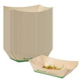 thumbnail image 2 of Sustain 1/2 lb Bamboo Paper #50 Food Tray / Boat - with PLA Lining, Compostable - 4 1/4" x 2 3/4" x 1 1/2" - 50 count box, 2 of 11
