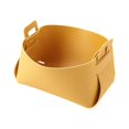 thumbnail image 1 of Cesta de almacenamiento de escritorio, bandeja decorativa con asas, organizador portátil para despensa. Amarillo, 1 of 9
