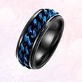 thumbnail image 4 of Miangastore Creative Men's Titanium Steel Ring Chain Rotating Ring Titanium Steel Finger Ring Retro Man Ring, 4 of 8