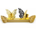 thumbnail image 5 of Qucyy 100pcs 3D Butterfly Paper Napkin Rings Weddings Party Serviette Table Decoration Restaurant (Reflective Gold) Reflective Gold, 5 of 5