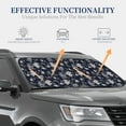 thumbnail image 3 of Kdxio Retro Flower Print 2-Piece Sun Shade Front Windshield - Foldable Car Front Window Sunshades for Most Sedans SUV Truck, 3 of 6